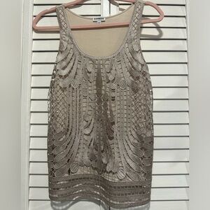 Express beige tank top style dressy shirt in size small